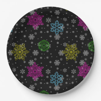 Pratos do Partido Bright Snowflake - set 1