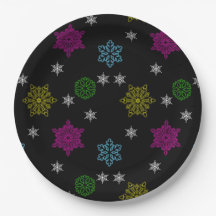 Pratos do Partido Bright Snowflake - set 3