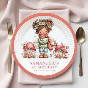 Pratos Florais de Cogumelo para Aniversário de 8 a