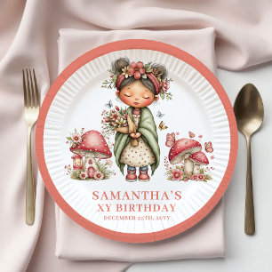 Pratos Florais Rosa de Aniversário de 4 anos da Wh