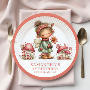 Pratos Florais Rosa Pastel Aniversário de 4 anos d