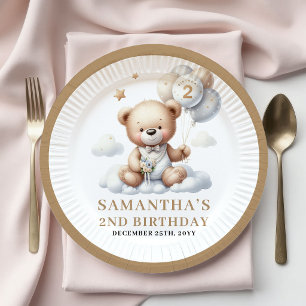 Pratos para Aniversário de 2 Anos Tema Festa Urso