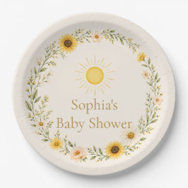 Pratos para Chá de Bebê Sunshine | Amarelo Quente