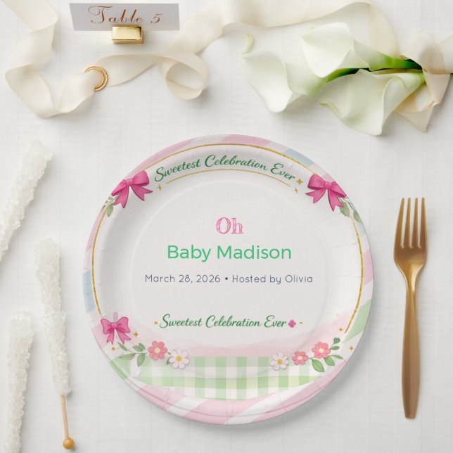 Pratos para Chá de Bebê | Tema Doce Celebração (Casamento)