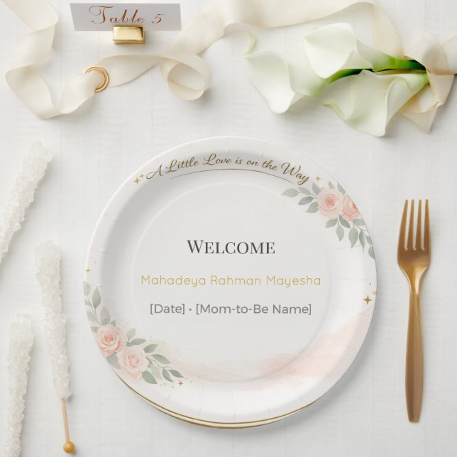 Pratos para Chá de Bebê | Tema Inverno Floco de Ne (Casamento)