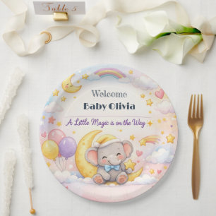 Pratos para Chá de Bebê Tema Lua Mágica