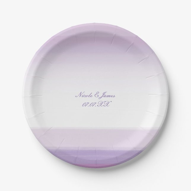 Pratos para Festa de Casamento com Aquarela de Lav (Frente)
