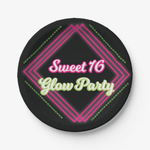 Pratos para Festa Sweet 16 Glow