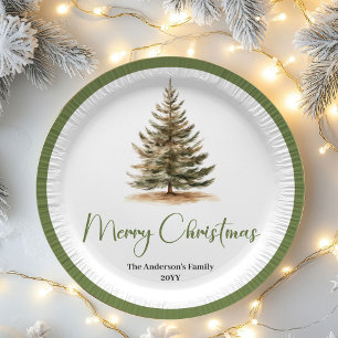 Pratos personalizados Nórdicos de Natal em Script 
