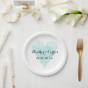 Pratos personalizados para casamento com coração r