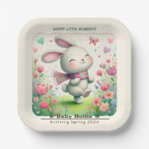Pratos Personalizados para Chá de Bebê do Coelhinh