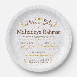 Pratos Personalizados para Chá de Bebê Welcome Bab