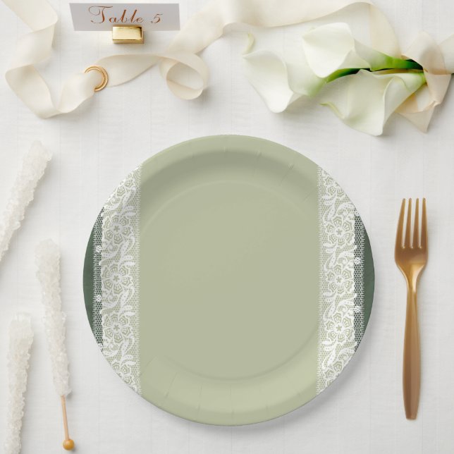 Pratos Redondos de Papel Casamento Clássico em Ver (Casamento)