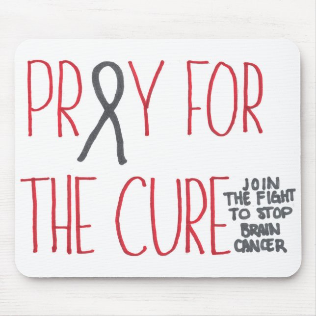 Pray para a consciência Mousepad do cancro (Frente)