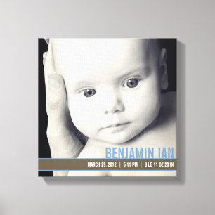 Precioso Banda Nursery Canvas Art - Azul