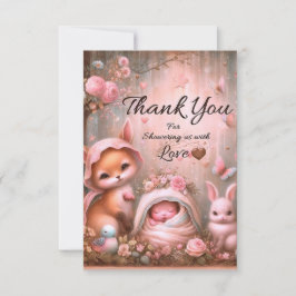 Precioso Bebê, Chá de fraldas Obrigado Cartões