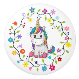 Precioso Unicorns Cerâmica Knob