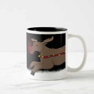 Precipitação através da caneca de Rudolph da neve