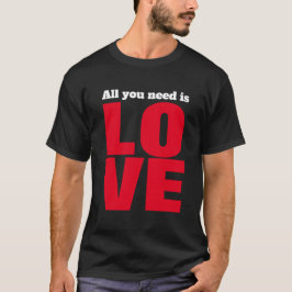 Precisa De Um Pequeno Amor, Camiseta Escura Básica