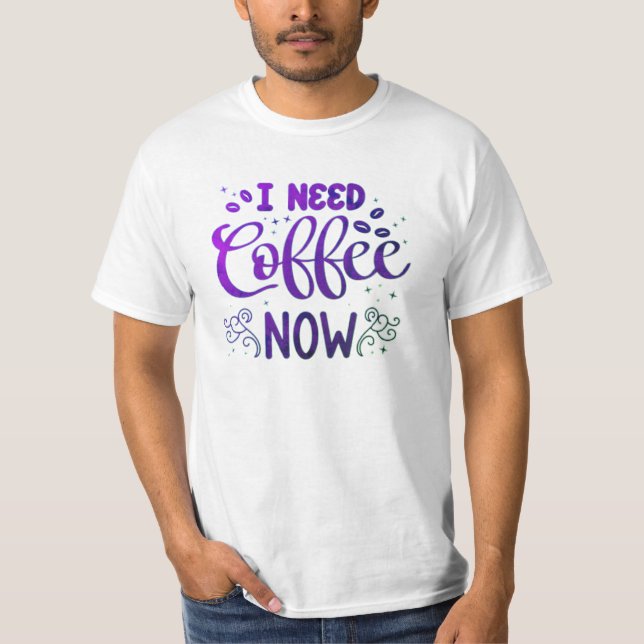 Preciso de Café Agora Camiseta Masculina – Freefit (Frente)