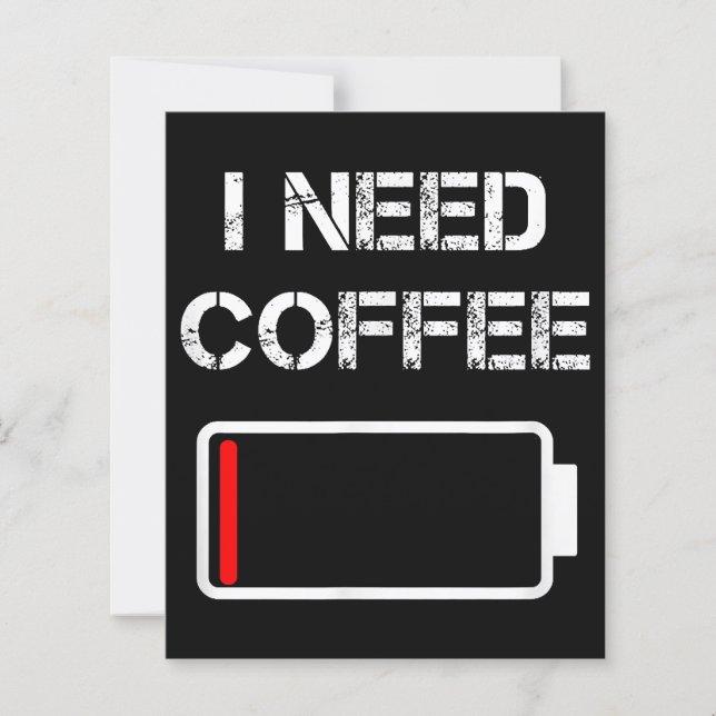 Preciso de café, copos de café engraçados, gralha  (Frente)