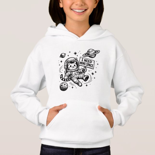 Preciso de Mais Espaço Gato Astronauta Engraçado (Frente)