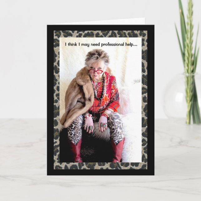 Preciso de um cartão humorístico de ajuda profissi (Frente)