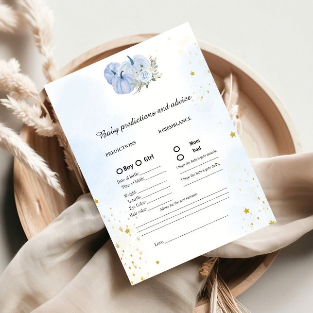 Predição de bebê Abóbora Queda Cartão de Bebê Chuv (Criador carregado)