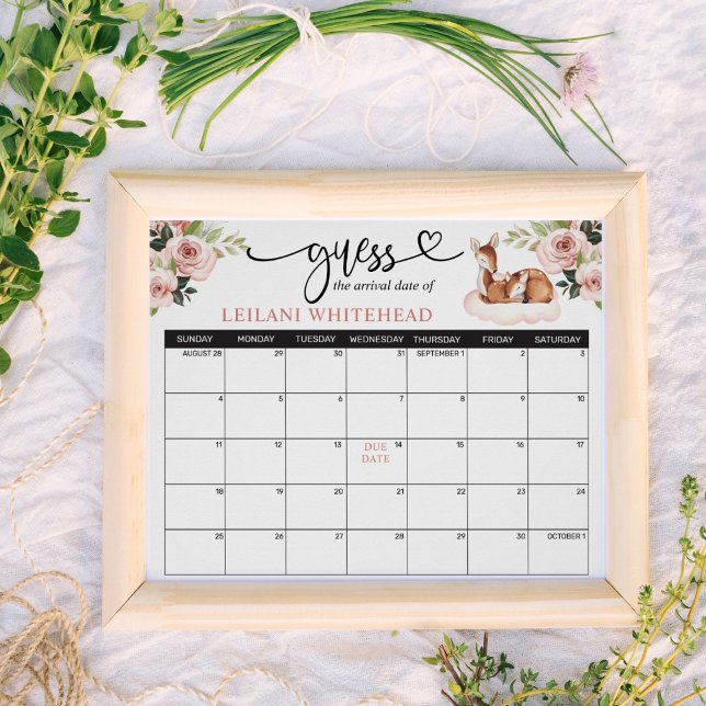 Predições Chá de fraldas Oh Deer Poster (Criador carregado)