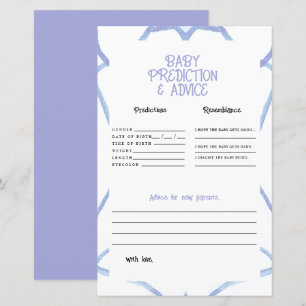 Predições de Bebê Azul e Branco