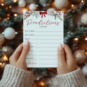 Predições De Chá de fraldas De Natal Para Cartão D