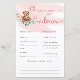 Predições do Urso de Teddy e Jogo de Cartão de Avi