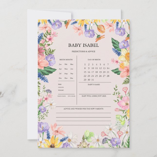 Predições E Cartão De Aconselhamento Para Chás de  (Frente)