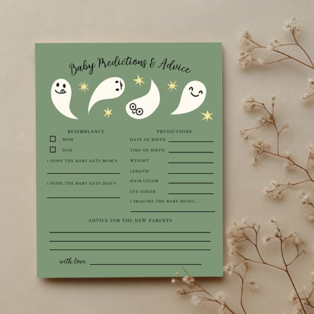 Predições e conselhos para bebês do Chá de fraldas (Criador carregado)