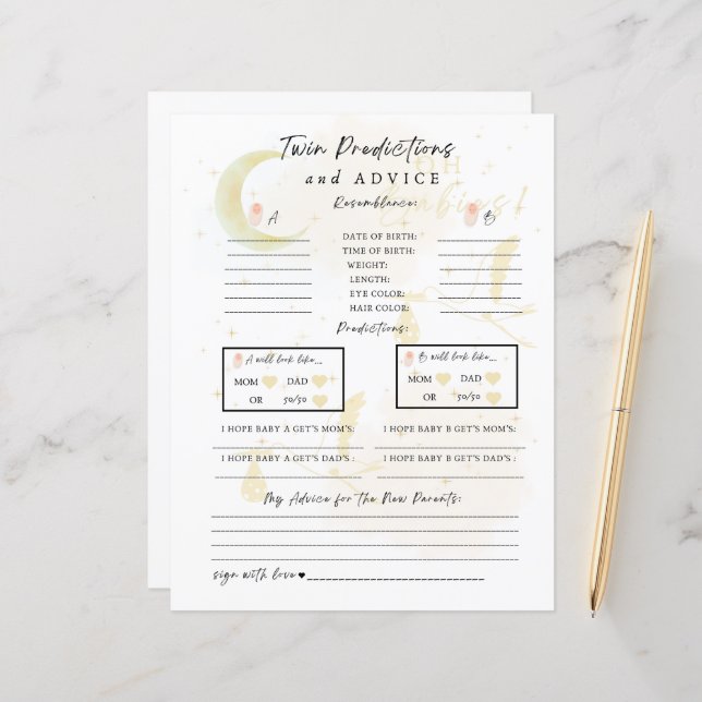 Predições e conselhos para bebês gêmeos, Oh bebês! (Frente/Verso In Situ)