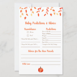 Predições e conselhos Pequeno Chá de fraldas de Ab