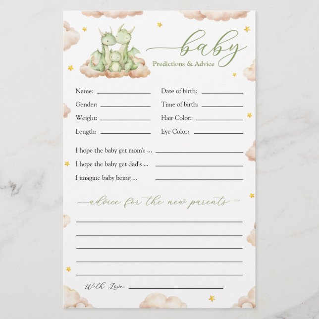 Predições e conselhos sobre Chás de fraldas de dra (Frente)