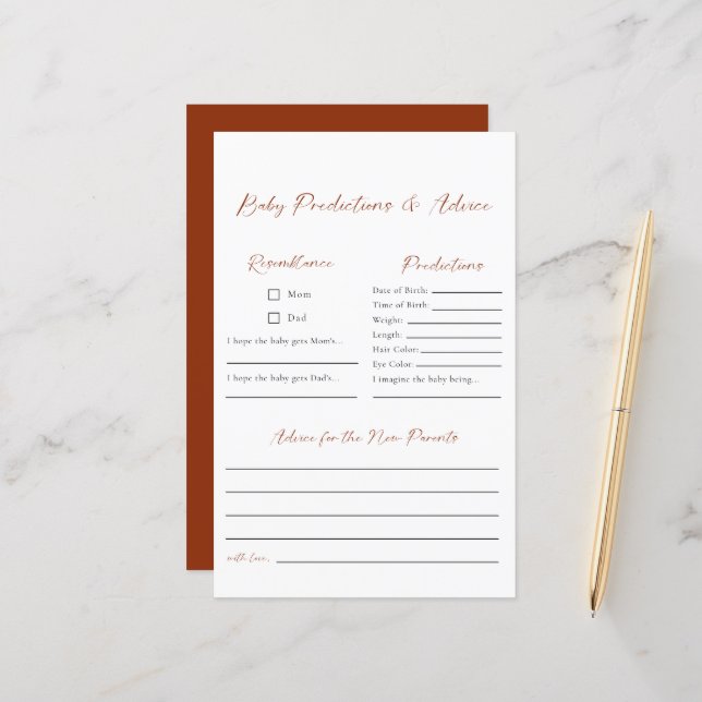 Predições e conselhos sobre o Chá de fraldas de Bo (Frente/Verso In Situ)