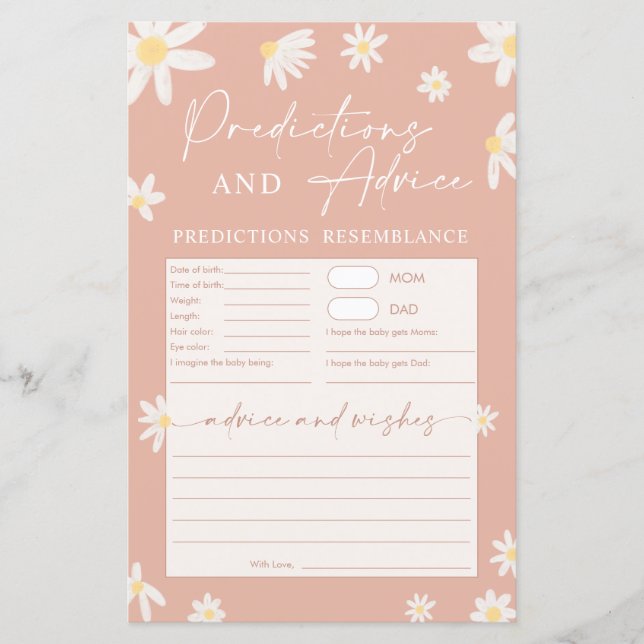 Predições e placas de conselho cor-de-rosa do chá  (Frente)