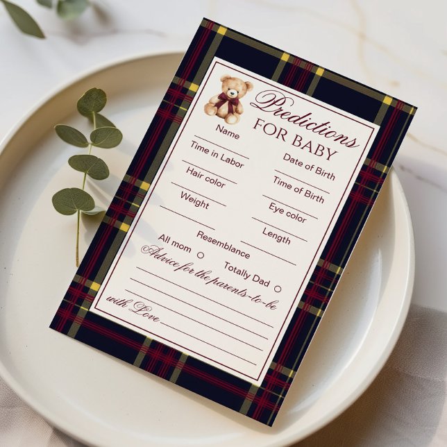 Predições para bebês e conselhos xadrez vermelha p (Criador carregado)