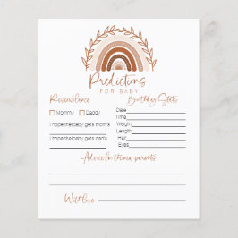 Predições para Cartão de Bebê, Jogo Arco-Íris Boho