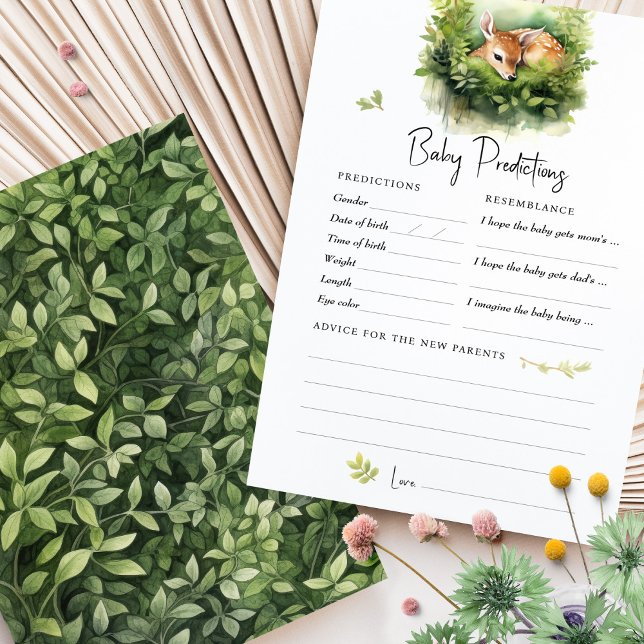 Predições sobre o Chá de fraldas Game Advice Deer (Criador carregado)