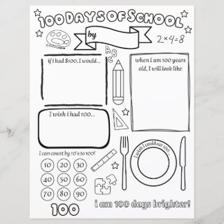 Preencha no Vazio 100 dias de escola