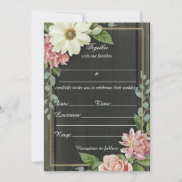 Preencha O Convite De Casamento Floral Russo Do Va