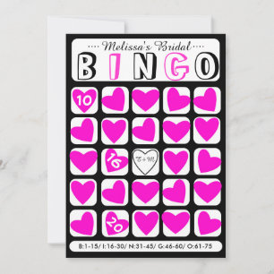 Preencha-o no cartão de jogo rosa do bingo de noiv