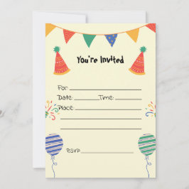 Preencher o Convite de Aniversário do Vazio