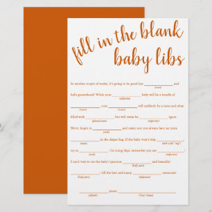 Preencher Simples nos Vazios Fall Orange Baby Ga
