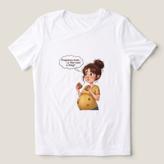 “Pregnancy Brain Funny T-Shirt | Cute Maternity (Design frontal)