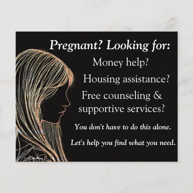 Pregnancy help and after abortion flyer (Frente)