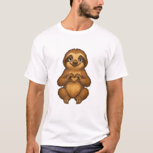 Preguiça com Coração _ Camiseta com Símbolo de Pre